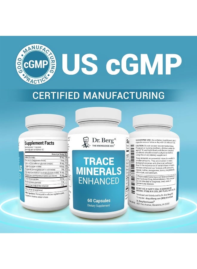 Dr. Berg Nutritionals Dr. Berg's Trace Minerals Enhanced Complex - Complete with 70+ Nutrient-Dense Health Mineral - 100% Natural Ingredients - Dietary Supplements - 60 Capsules - Image 5