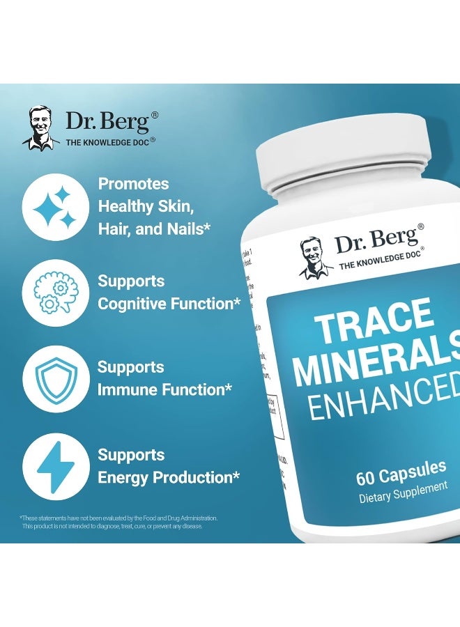 Dr. Berg Nutritionals Dr. Berg's Trace Minerals Enhanced Complex - Complete with 70+ Nutrient-Dense Health Mineral - 100% Natural Ingredients - Dietary Supplements - 60 Capsules - Image 3