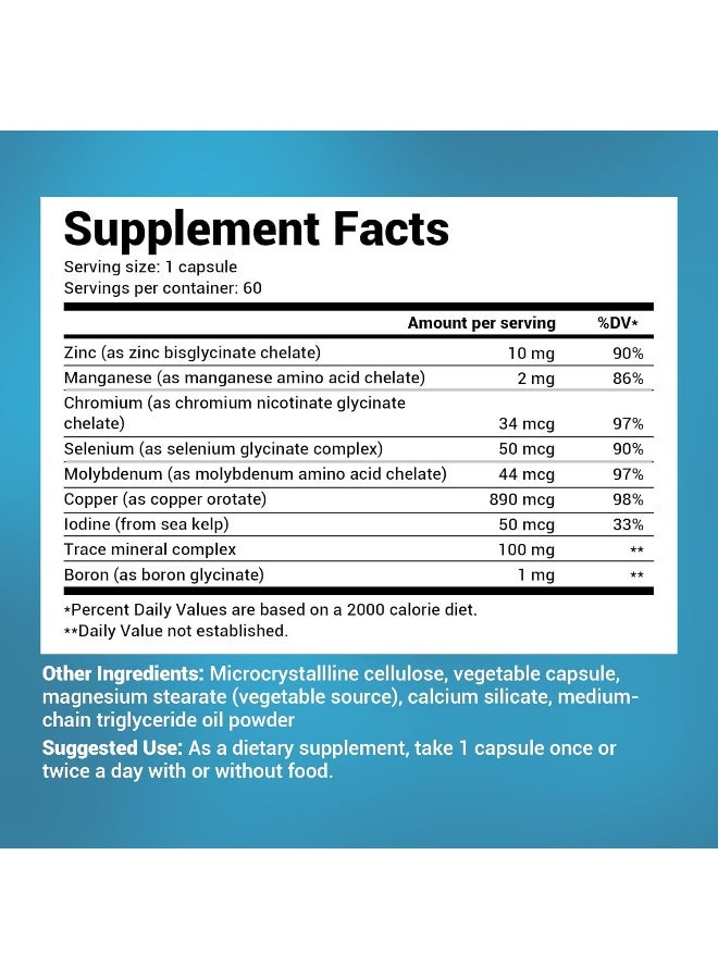 Dr. Berg Nutritionals Dr. Berg's Trace Minerals Enhanced Complex - Complete with 70+ Nutrient-Dense Health Mineral - 100% Natural Ingredients - Dietary Supplements - 60 Capsules - Image 4