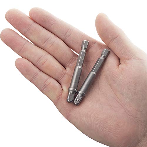 OIIKI 6 Pack 1/4 inch Square Socket Adapter Bit Set, Impact Driver Power Bits for Automotive DIY-1/4 Hex Shank - Image 5