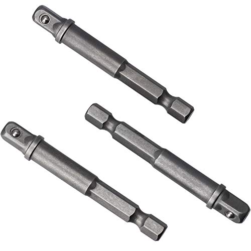 OIIKI 6 Pack 1/4 inch Square Socket Adapter Bit Set, Impact Driver Power Bits for Automotive DIY-1/4 Hex Shank - Image 3