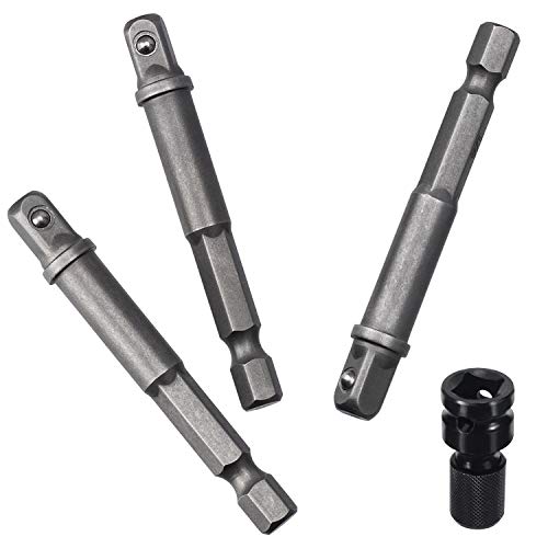 OIIKI 6 Pack 1/4 inch Square Socket Adapter Bit Set, Impact Driver Power Bits for Automotive DIY-1/4 Hex Shank - Image 4