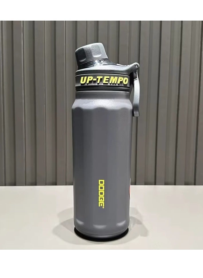 Dodge - Pure Hot & Cold Insulated Bottle with Advanced Thermal Insulation Technology Fits All Types of Liquids and Beverages Whether You Like It Cold or Hot With a Capacity of 670ml Pure keeps your drink at its temperature for an amazing 12 hours Color Grey - Image 1