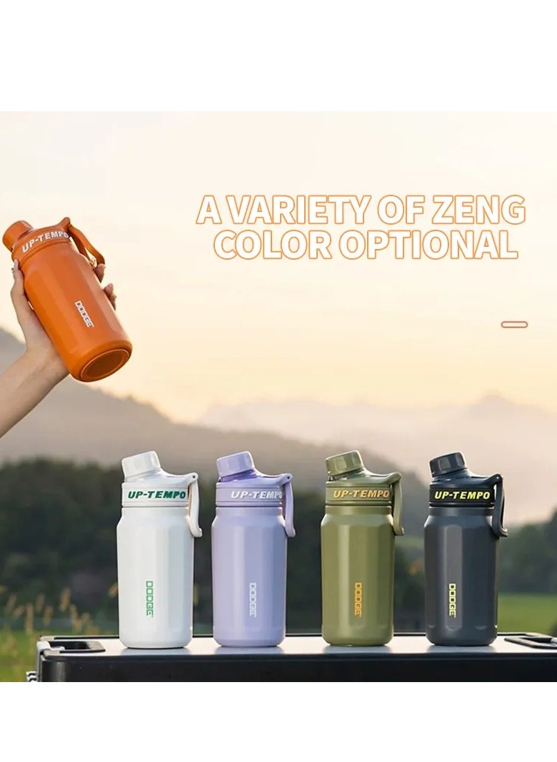 Dodge - Pure Hot & Cold Insulated Bottle with Advanced Thermal Insulation Technology Fits All Types of Liquids and Beverages Whether You Like It Cold or Hot With a Capacity of 670ml Pure keeps your drink at its temperature for an amazing 12 hours Color Grey - Image 1