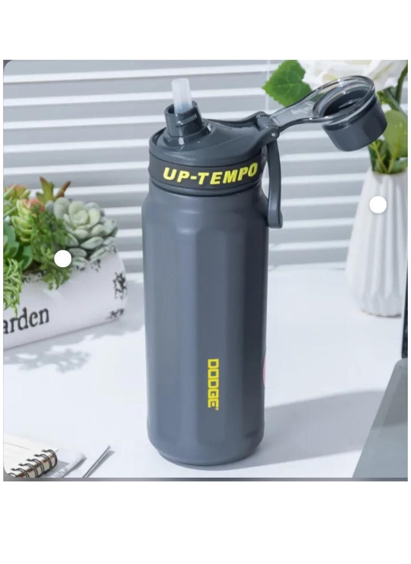 Dodge - Pure Hot & Cold Insulated Bottle with Advanced Thermal Insulation Technology Fits All Types of Liquids and Beverages Whether You Like It Cold or Hot With a Capacity of 670ml Pure keeps your drink at its temperature for an amazing 12 hours Color Grey - Image 1