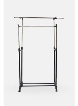YOTO Adjustable Garment Rack With Wheels, Black  - Image 2