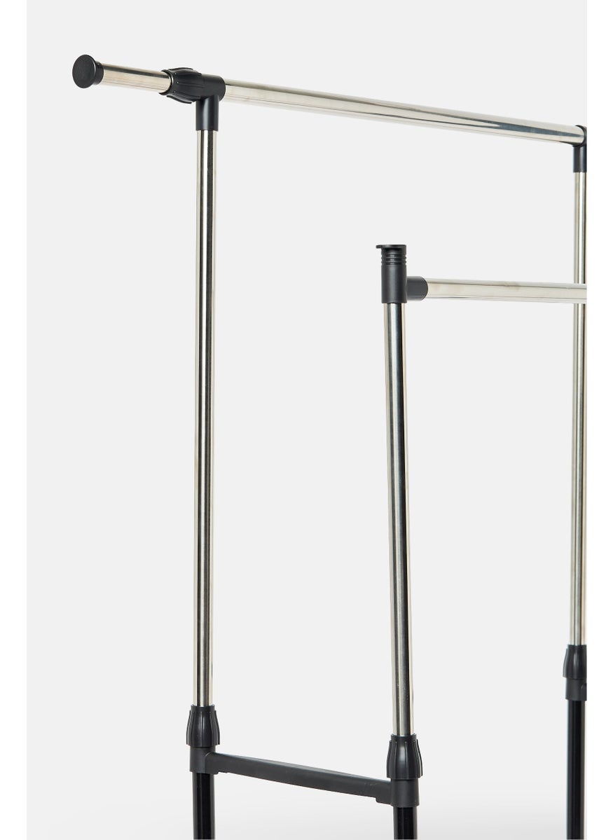 YOTO Adjustable Garment Rack With Wheels, Black  - Image 3