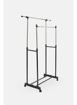 YOTO Adjustable Garment Rack With Wheels, Black  - Image 1