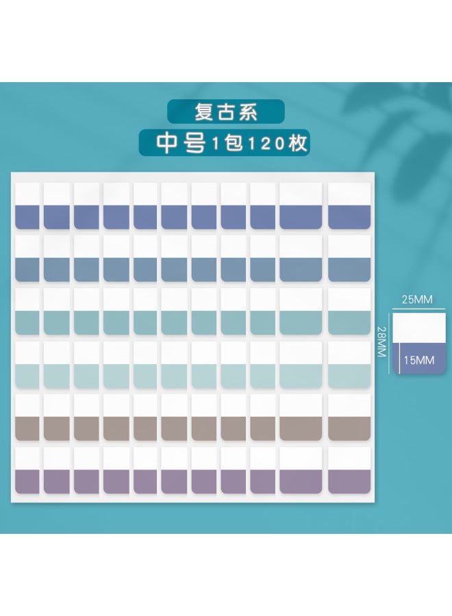 Morandi Lead Stickers Classified Writing Notes Stickers Color Fluorescent Stickers Bookmarks Transparent Post-it Notes Index Stickers