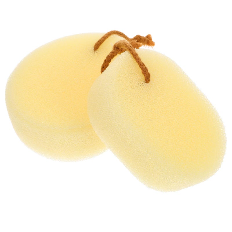 2Pcs Body Scrubber Set Oval and Waterdrop Shapes Soft Bath Sponges for Deep Skin Cleaning - Image 2