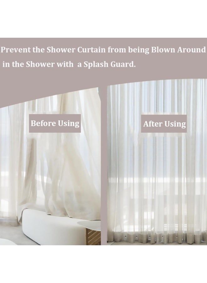 4 Pcs Magnetic Curtain Clips, Curtain Magnets Closure Prevent Light Leaking, Shower Curtain Side Magnets with Self-Adhesive Patch for Tight Seal - Image 3
