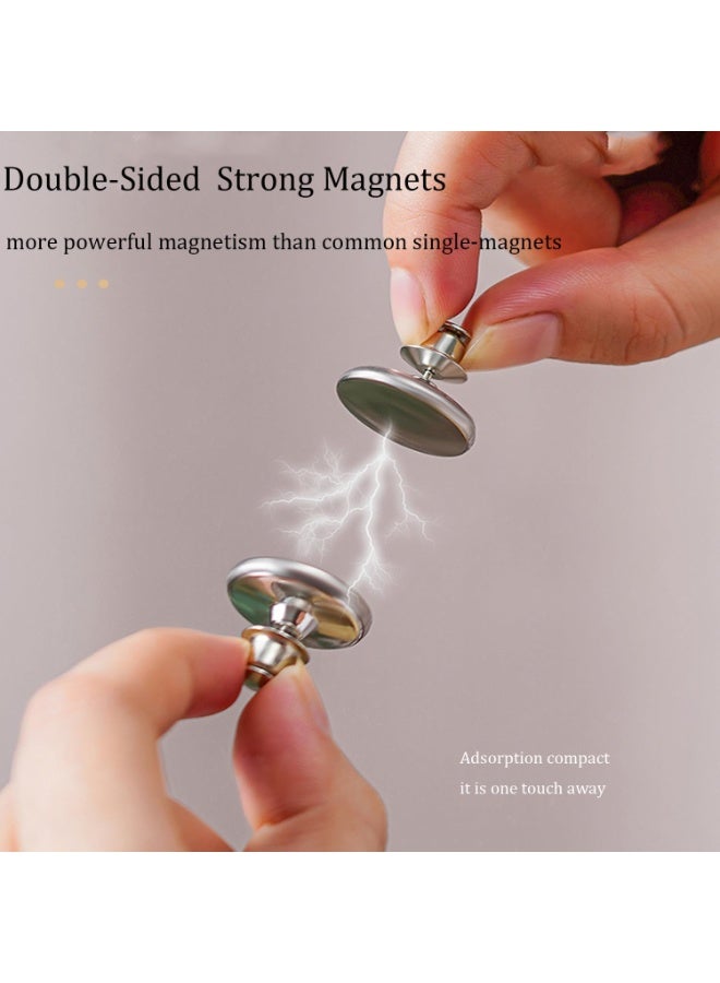 4 Pcs Magnetic Curtain Clips, Curtain Magnets Closure Prevent Light Leaking, Shower Curtain Side Magnets with Self-Adhesive Patch for Tight Seal - Image 4