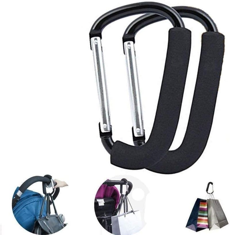 SCIENISH Stroller Hook Organizer Accessories for Hanging Diaper, Shopping Bags, Purses. Fits All Car Seats, Baby Joggers, Prams, shopping carts(2 Pack) - Image 2