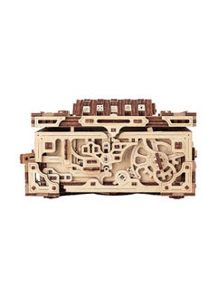 Wood Trick Wood Trick Enigma Chest Lock Puzzle Box Wooden 3D Puzzles for Adults and Kids to Build - Engineering DIY Project Mechanical Model Kits for Adults Wooden Models  - Image 2