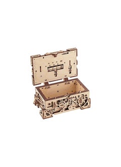 Wood Trick Wood Trick Enigma Chest Lock Puzzle Box Wooden 3D Puzzles for Adults and Kids to Build - Engineering DIY Project Mechanical Model Kits for Adults Wooden Models  - Image 3