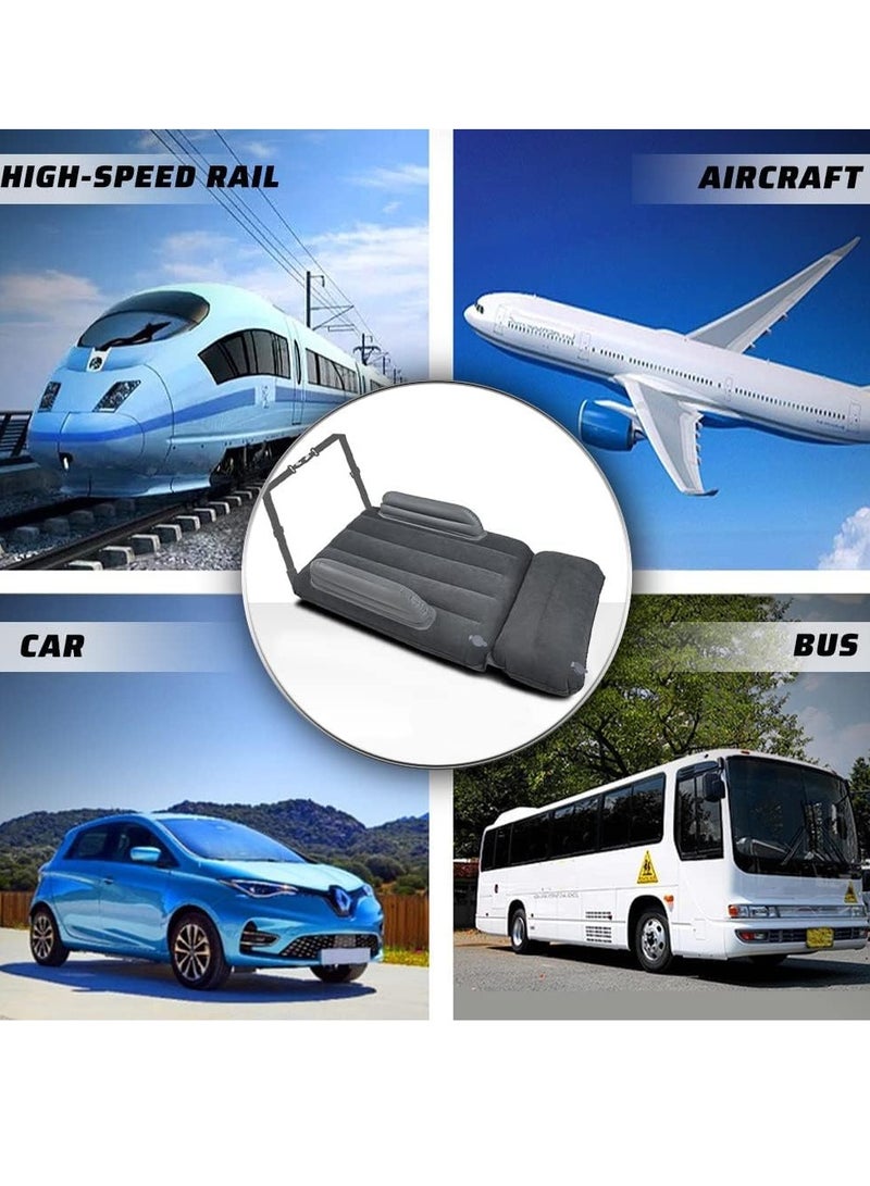XiuWoo Multifunction Portable Large Inflatable Toddler Travel Bed, Toddler Plane Bed, Inflatable Bed with Multi-purpose Pillow, Inflatable Pump, Travel Bag, Fixing Belt, Armrest - Image 5