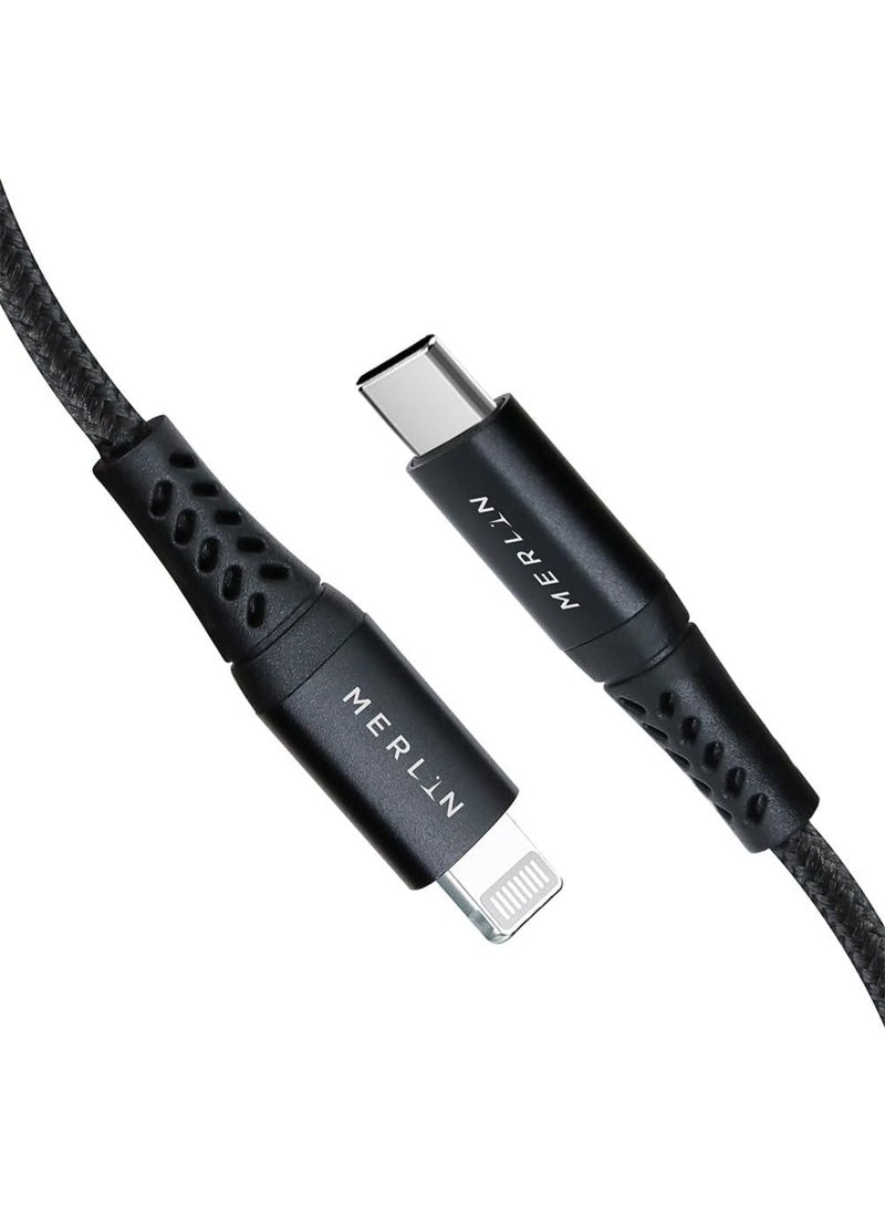 Merlin Type-C to Lightning 2Meter Charging and Sync Cable MFi Edition for iPhone Fast Charger, Cable Compatible with iPhone 14 13 12 11 Pro Max XS XR 8 Plus iPad - Image 1