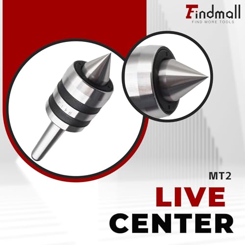 findmall MT2 Medium Duty Live Center 60 Degree Live Tailstock Center Fit for CNC Lathes, Ordinary Manual Lathes and High-Speed Lathes - Image 3
