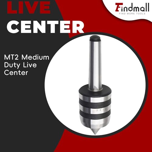 findmall MT2 Medium Duty Live Center 60 Degree Live Tailstock Center Fit for CNC Lathes, Ordinary Manual Lathes and High-Speed Lathes - Image 2