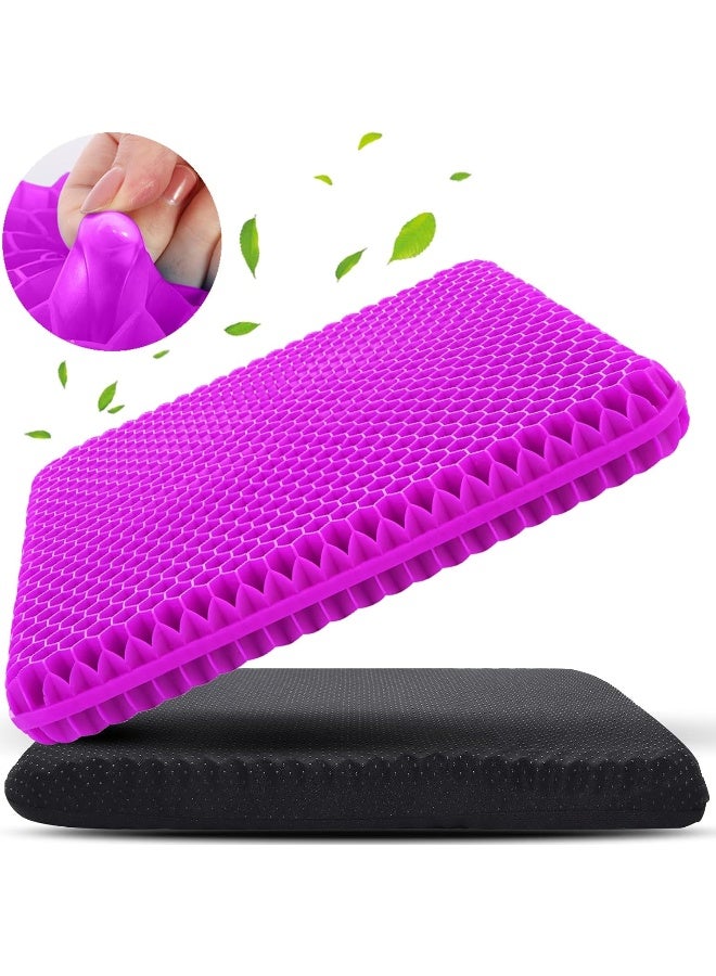 Purple Gel Seat Cushion for Long Sitting, Soft & Breathable - Image 1