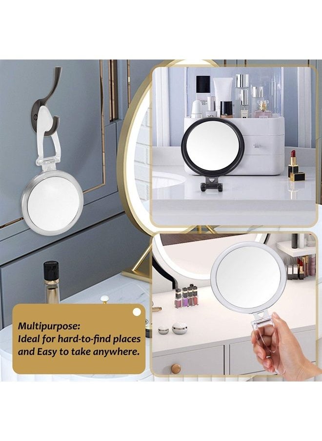 MOMOKUBA - Magnifying Mirror 20x / 1x Two Sided, Double Sided Magnifying Mirror with Stand, Magnified Hand Mirror for Makeup, Blackhead/Comedone Removal (5inch,20X/1X, Purple) - Image 1