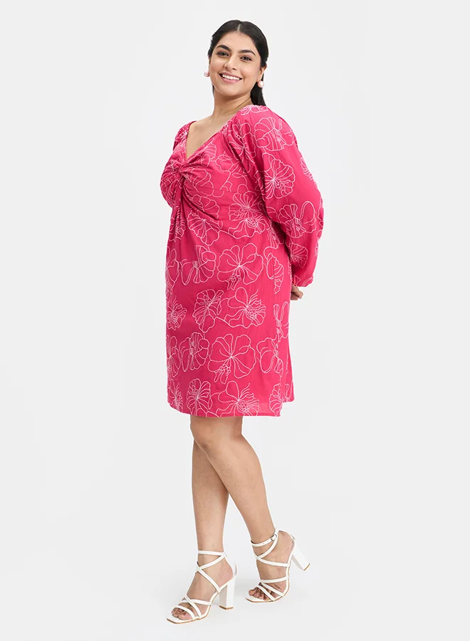 Virgio VIRGIO 100% Cotton Embroidered Mini Dress