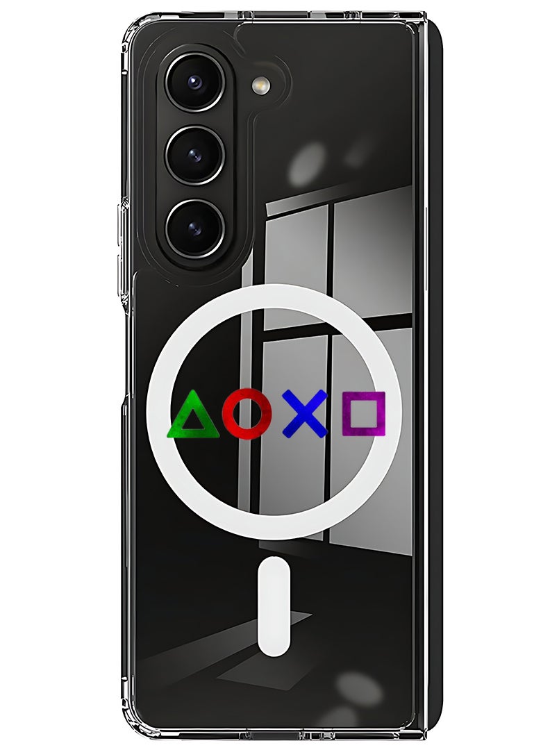 Theodor Magnetic Case for Samsung Galaxy Z Fold 5 Compatible with MagSafe Wireless Charging, Shockproof Phone Bumper Cover Controler button - Image 1