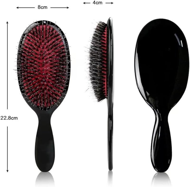 ALANX Large Hair Brush with Soft Nylon Pin, detangler brush，Everyday Hair Brushes for Women, Men or Kids with Thin to Thick Curly Hair, Hairbrush for Detangling, Defrizz, Distribute Oil (Rose Gold) - Image 3