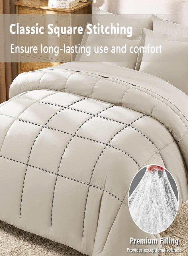 CozyLux طقم لحاف كامل الحجم من كوزي لوكس بيج مع ملاءات - 7 قطع، طقم سرير كامل الحجم مناسب لجميع الفصول، يتضمن لحافًا، ملاءة مسطحة، ملاءة مثبتة، أغطية وسائد وأغطية وسائد مزخرفة. - Image 4