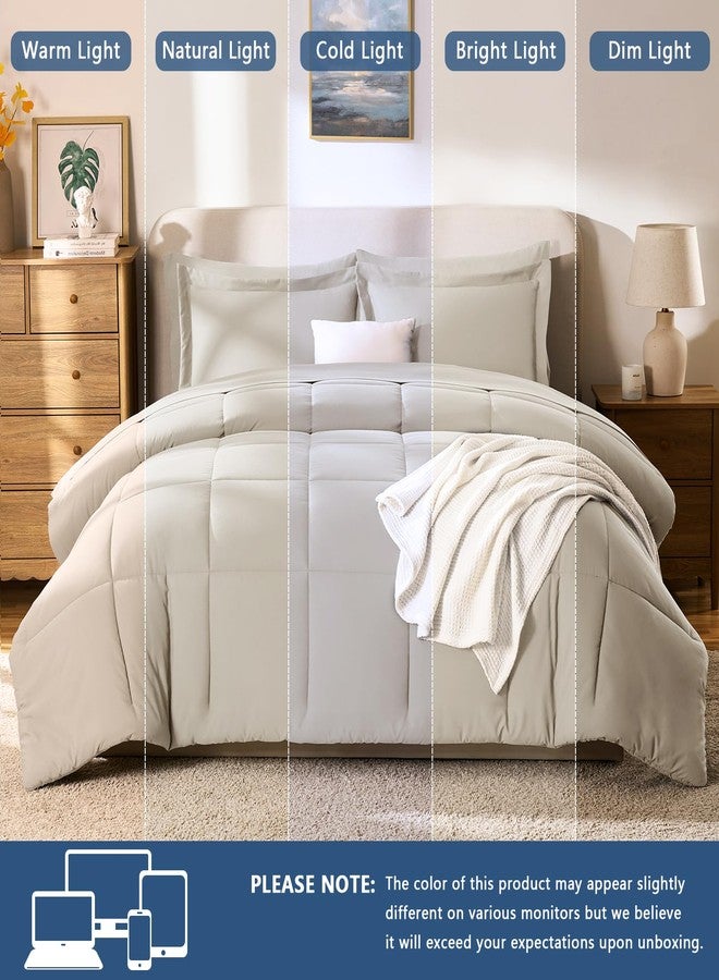CozyLux طقم لحاف كامل الحجم من كوزي لوكس بيج مع ملاءات - 7 قطع، طقم سرير كامل الحجم مناسب لجميع الفصول، يتضمن لحافًا، ملاءة مسطحة، ملاءة مثبتة، أغطية وسائد وأغطية وسائد مزخرفة. - Image 5