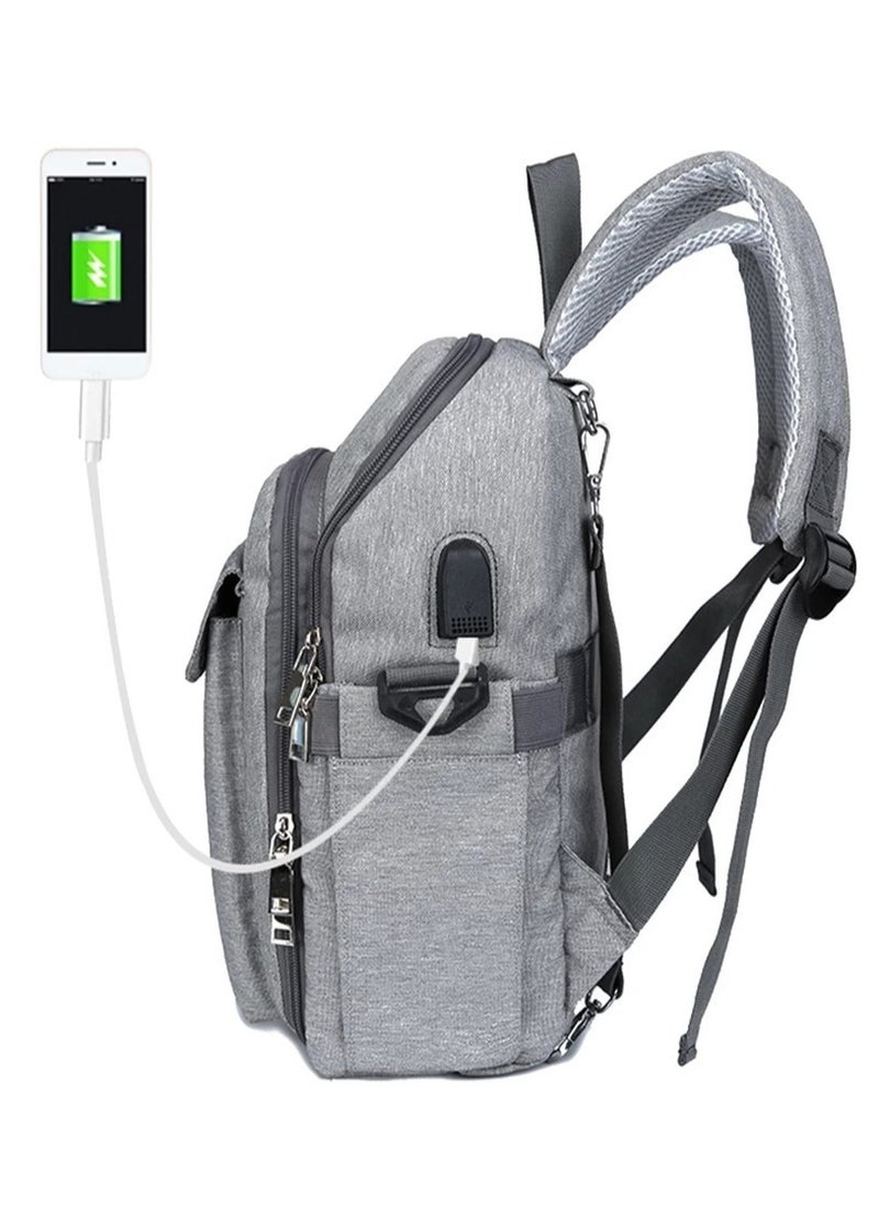Baby - Baby Diaper Changing Backpack For Mother ,Dark Grey - Image 1