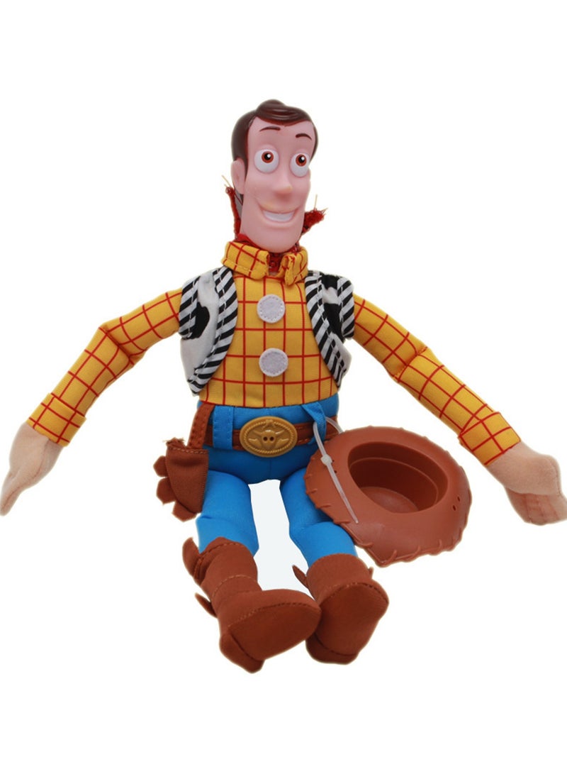 15.7" Cowboy Woody Hooded Plush Toy Iconic Character With Authentic Details Ages 0+ - Image 1