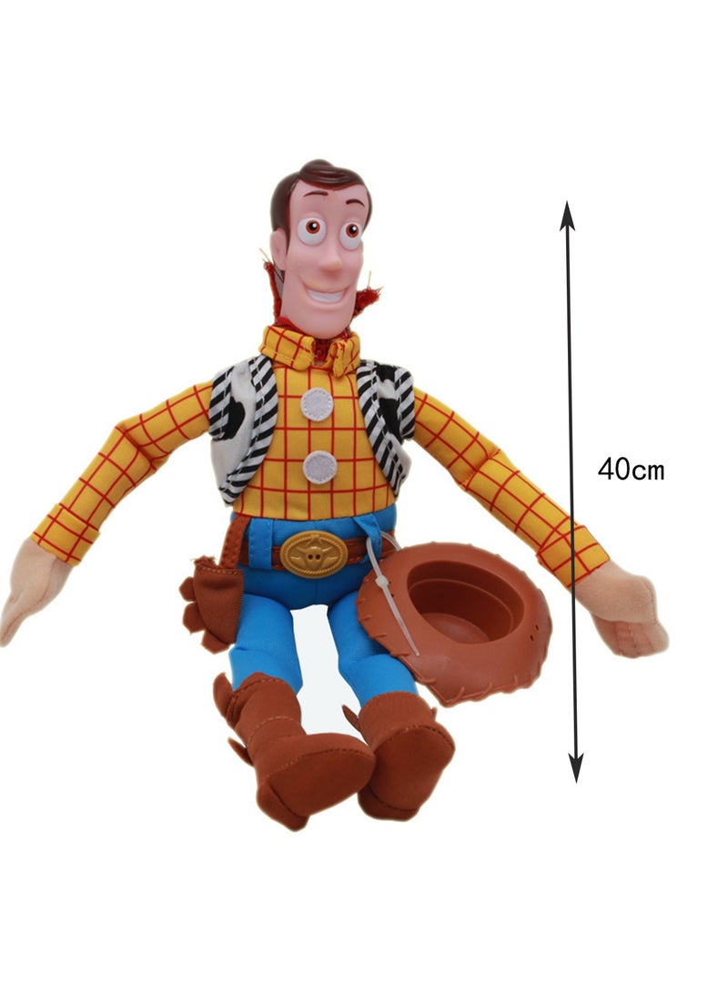 15.7" Cowboy Woody Hooded Plush Toy Iconic Character With Authentic Details Ages 0+ - Image 2