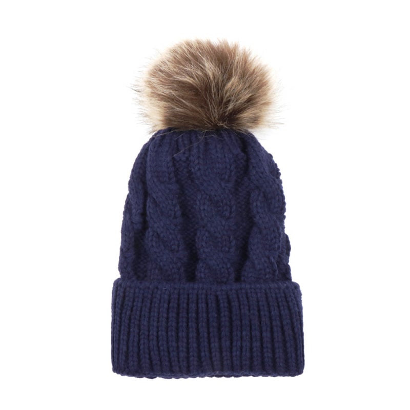 Crocheted Beanie: Navy Blue Size 1 Premium Acrylic Super Soft Warm - Stretchy Snug Non-Itchy Knitted Cap for Winter Casual Daily Party Baby Gift Recipients - Image 1
