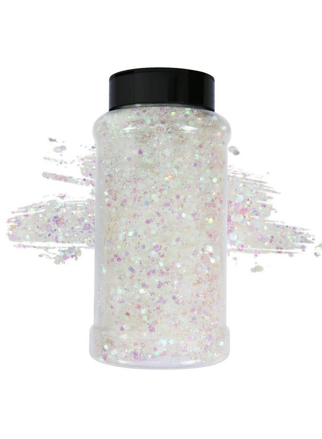 TORC 1 Pound Iridescent White Glitter 16 oz Mix Chunky Glitter Bulk for Resin Craft Cosmetic Art Festival Decoration - Image 1