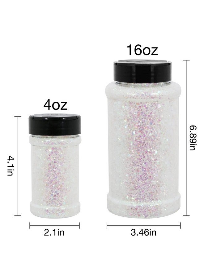 TORC 1 Pound Iridescent White Glitter 16 oz Mix Chunky Glitter Bulk for Resin Craft Cosmetic Art Festival Decoration - Image 4