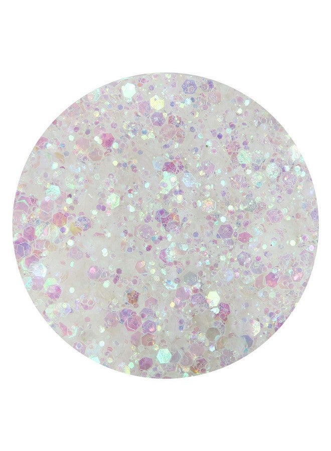 TORC 1 Pound Iridescent White Glitter 16 oz Mix Chunky Glitter Bulk for Resin Craft Cosmetic Art Festival Decoration - Image 2
