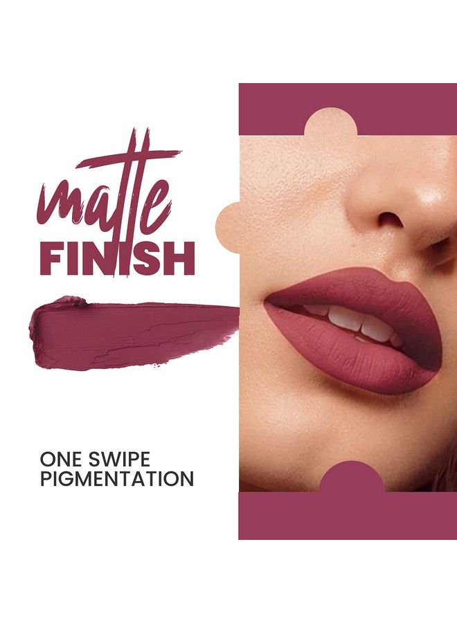 Mars Colorbum Liquid Matte Lipstick For Women ; Smudge Free ; Water Proof & Longlasting 5.5Ml (03Nutty Newyork) - Image 3