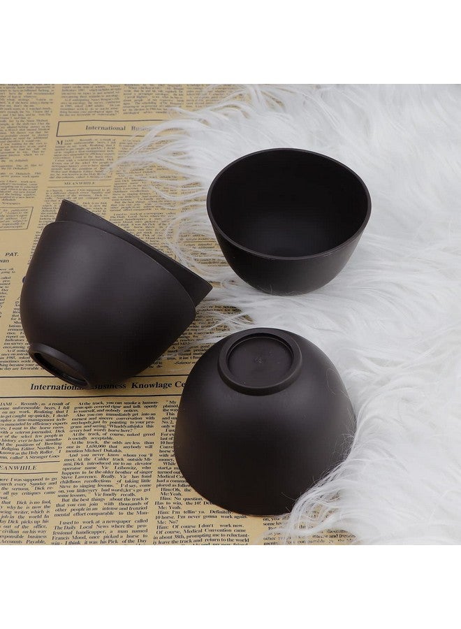 FERCAISH 4Pcs Diy Face Mask Mixing Bowl Microwavable Silicone Facial Mud Bowl Cosmetic Beauty Tool For Home Salon(Black) - Image 5