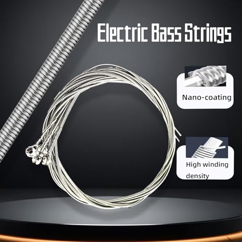 YOYODOGS Nickel Wound Bass Guitar 4 Strings Electric Bass String Replacement Set Instrument Accessories,Regular Light,Medium Gauge,Easy To Press For Novices,Essential for a Bassist - Image 2