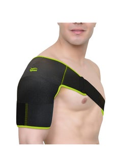 TYNOR Shoulder Support Double Lock (Neo), Black & Green, Universal, 1 Unit