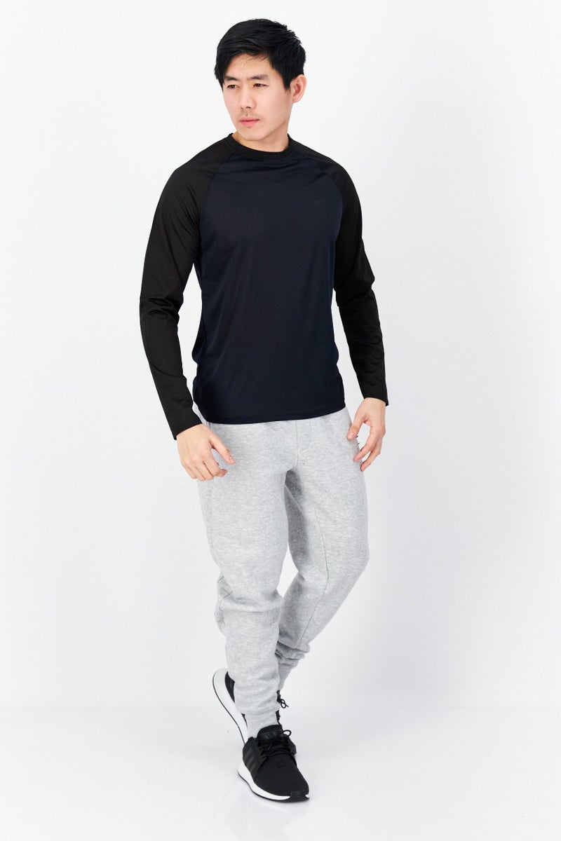 French Connection Men Crew Neck Long Sleeve Textured T-Shirt, Navy - Image 2