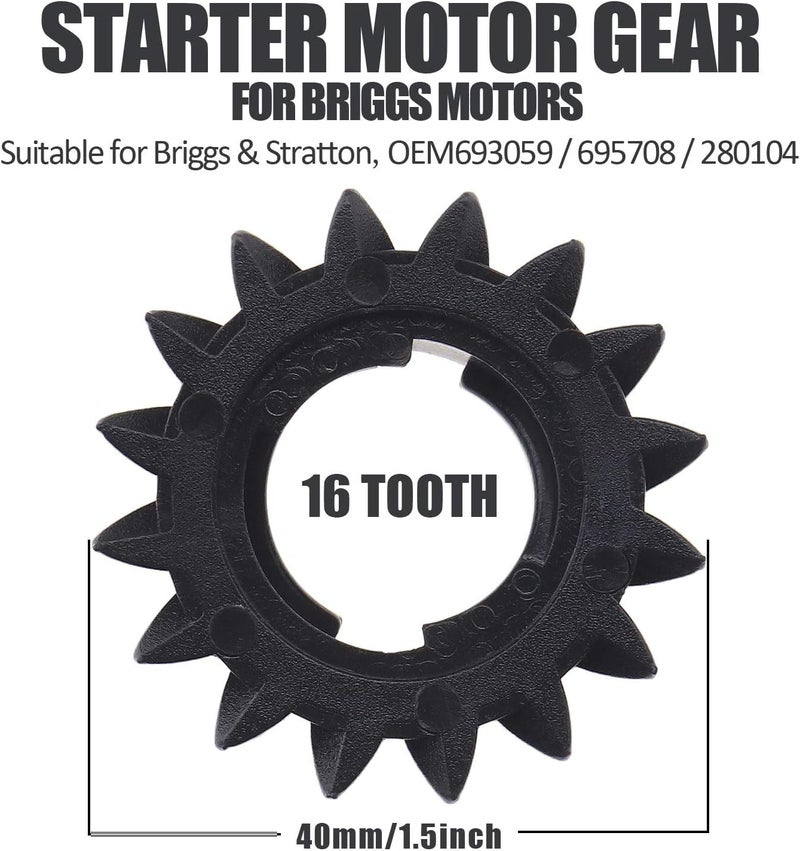 Micro Traders 5Pcs Lawn Mower Pinion Gear Compatible with B&S 693059 695708 280104 5086H - Image 2