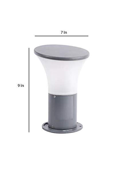 Lighthouse Lighthouse Metal Decorative Exterior/Outdoor Gate/Garden/Pillar Light Lamp (White Mix Black) Pack of 2  - Image 4