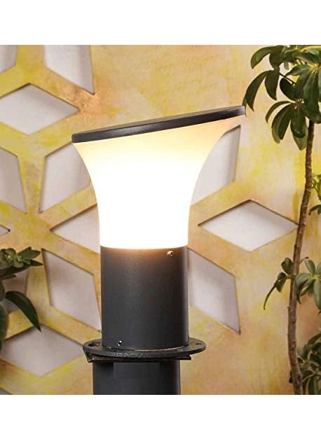 Lighthouse Lighthouse Metal Decorative Exterior/Outdoor Gate/Garden/Pillar Light Lamp (White Mix Black) Pack of 2  - Image 1