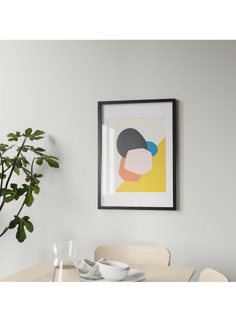 Selecto Hub Wall Picture Frame, Wall Hanging Photo Frame, Mounted Frame for Home, Office (Plastic & Fibreboard) Black 50 x 70 cm - Image 3