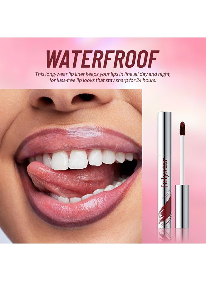 چولي ستار قلم تحديد الشفاه Instant Peel Off Water Proof Lipliner & Stain - محدد شفاه طويل الأمد مع ملاقط ، تقشير بقع الشفاه مع لمسة نهائية غير لامعة ، طويل الأمد ، مقاوم للماء ، مقاوم للنقل ، لون شديد الصبغة (# 02) - Image 4