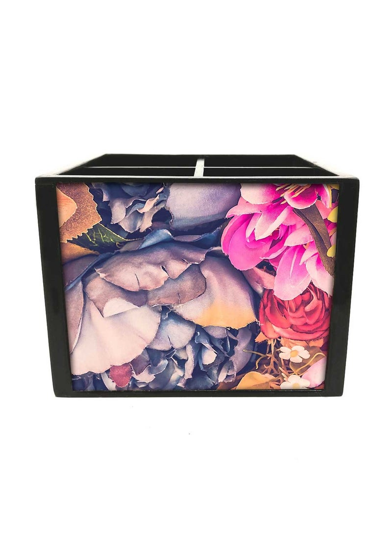 Nutcase Nutcase Designer Cutlery Stand Holder Silverware CaddySpoons Forks Knives Organizer for Dining Table kitchen W575 x H 425 x L55SPOONS NOT INCLUDED Watercolor Flower  - Image 2