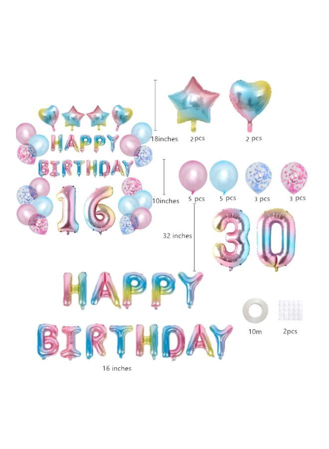 نيبمينينت مجموعة بالونات زينة لحفلة عيد الميلاد الثلاثين من 35 قطعة - Image 2