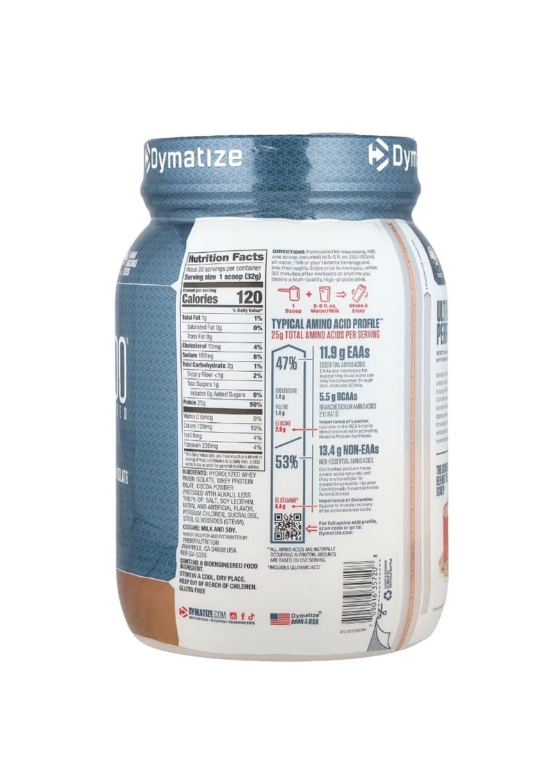 Dymatize ISO100 Hydrolyzed 100% Whey Protein Isolate Gourmet Chocolate 1.43 lb (650 g) - Image 2